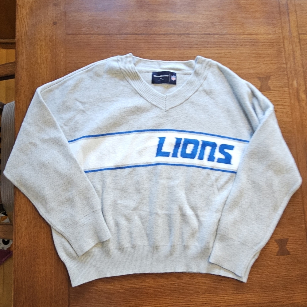 Abercrombie & Fitch NFL Detroit Lions LuxeLoft V-Neck Sweater XL